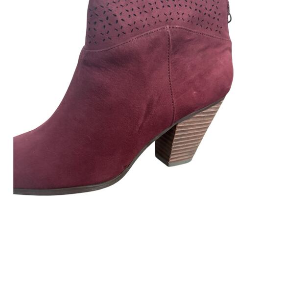 New! Violet & Red Jackson Laser Cut Topline Booties in Burgundy Red - Size 8.5 - Picture 8 of 8